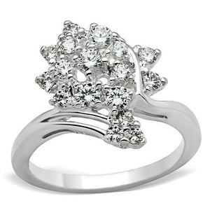 SS036 - 925 Sterling Silver Ring Silver Women AAA Grade CZ Clear