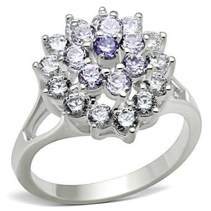 SS037 - 925 Sterling Silver Ring Silver Women AAA Grade CZ Multi Color