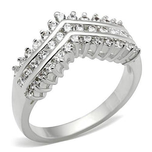 SS051 - 925 Sterling Silver Ring Silver Women AAA Grade CZ Clear