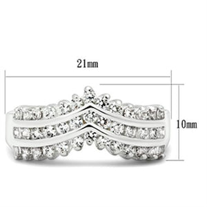 SS051 - 925 Sterling Silver Ring Silver Women AAA Grade CZ Clear