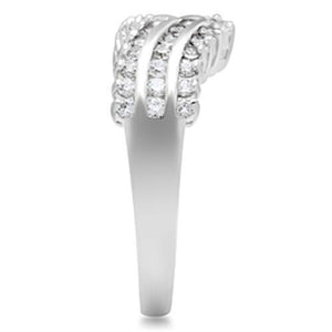 SS051 - 925 Sterling Silver Ring Silver Women AAA Grade CZ Clear