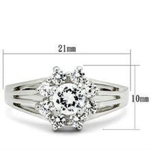 SS053 - 925 Sterling Silver Ring Silver Women AAA Grade CZ Clear