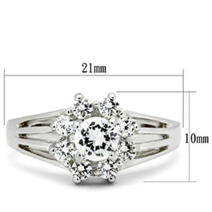 SS053 - 925 Sterling Silver Ring Silver Women AAA Grade CZ Clear
