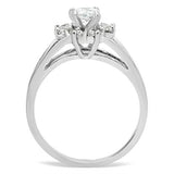 SS053 - 925 Sterling Silver Ring Silver Women AAA Grade CZ Clear