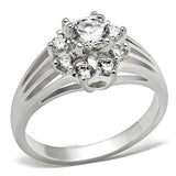 SS053 - 925 Sterling Silver Ring Silver Women AAA Grade CZ Clear