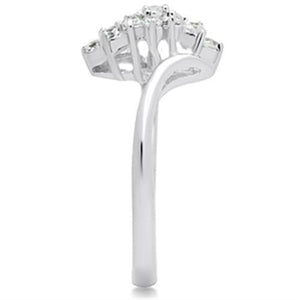 SS054 - 925 Sterling Silver Ring Silver Women AAA Grade CZ Clear