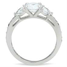 SS059 - 925 Sterling Silver Ring Silver Women AAA Grade CZ Clear