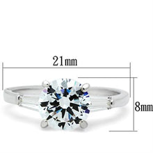 SS061 - 925 Sterling Silver Ring Silver Women AAA Grade CZ Clear