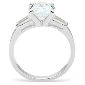 SS061 - 925 Sterling Silver Ring Silver Women AAA Grade CZ Clear