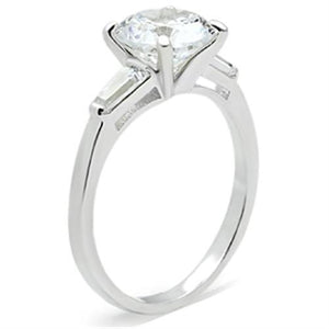 SS061 - 925 Sterling Silver Ring Silver Women AAA Grade CZ Clear