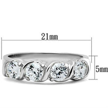 SS063 - 925 Sterling Silver Ring Silver Women AAA Grade CZ Clear