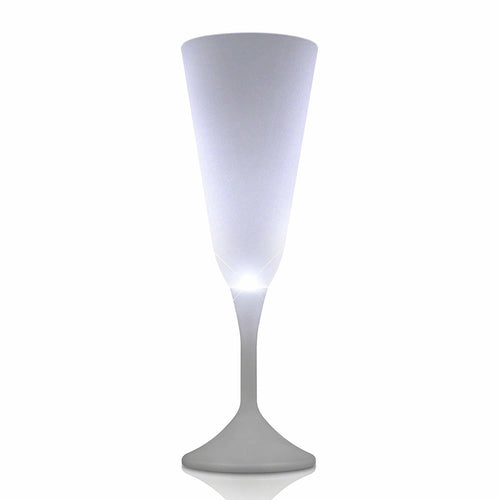 Steady White LED Champagne Wine Glass