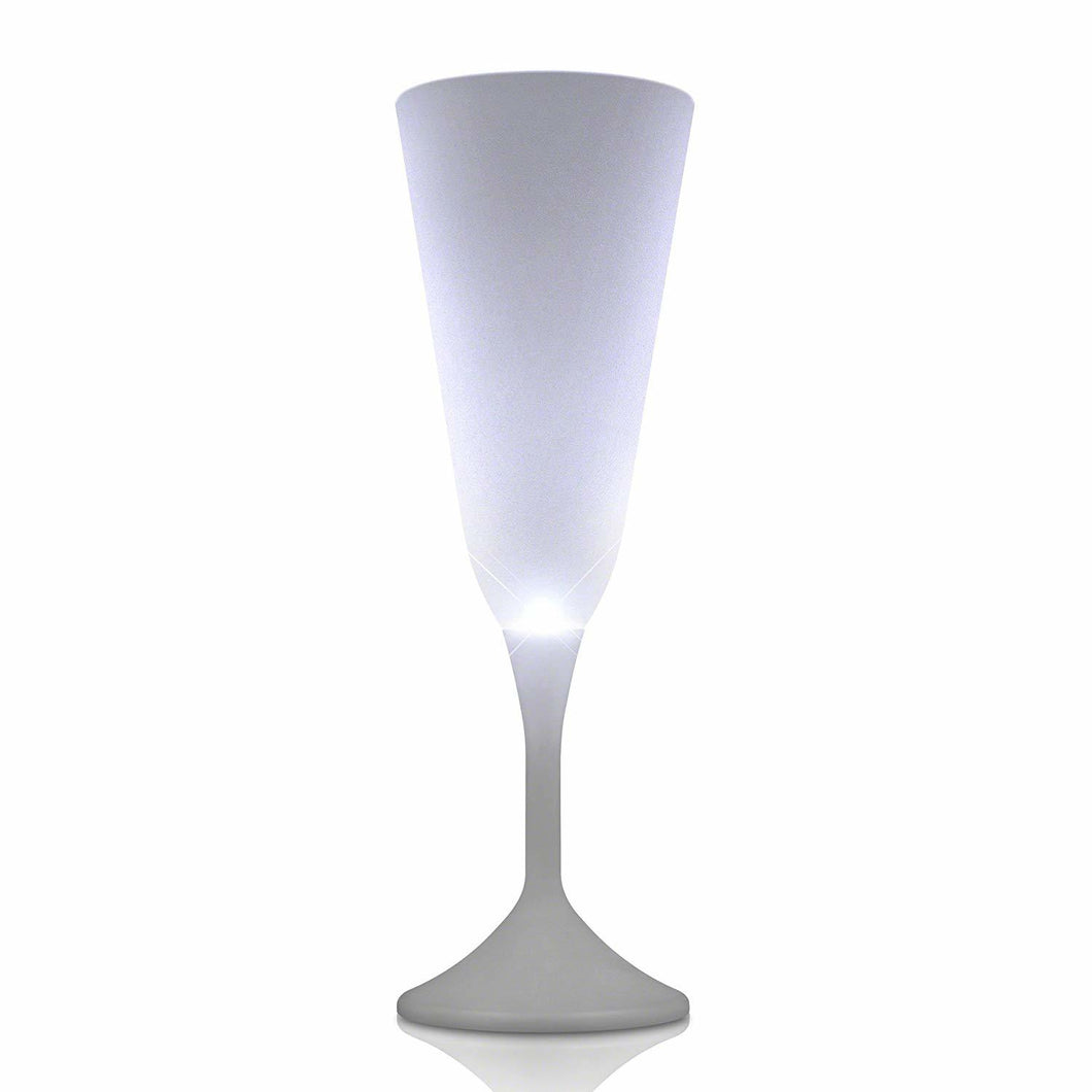 Steady White LED Champagne Wine Glass