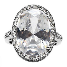 TK010 - Stainless Steel Ring High polished (no plating) Women AAA Grade CZ Clear