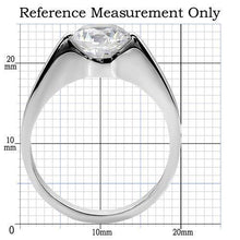 TK012 - Stainless Steel Ring High polished (no plating) Women AAA Grade CZ Clear