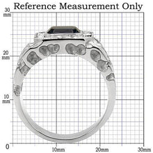 TK02210 - Stainless Steel Ring High polished (no plating) Men Top Grade Crystal Montana