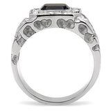 TK02210 - Stainless Steel Ring High polished (no plating) Men Top Grade Crystal Montana