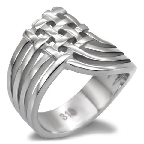 TK054 - Stainless Steel Ring High polished (no plating) Women No Stone No Stone