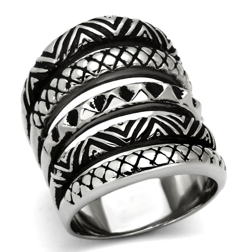 TK1008 - Stainless Steel Ring High polished (no plating) Women No Stone No Stone