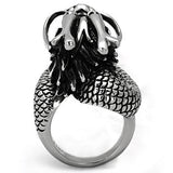 TK1014 - Stainless Steel Ring High polished (no plating) Women Synthetic White