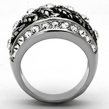 TK1015 - Stainless Steel Ring High polished (no plating) Women Top Grade Crystal Clear
