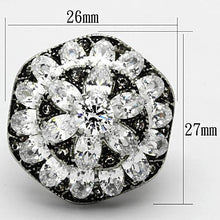 TK1016 - Stainless Steel Ring High polished (no plating) Women AAA Grade CZ Clear
