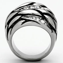 TK1020 - Stainless Steel Ring High polished (no plating) Women Top Grade Crystal Clear