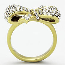 TK1032 - Stainless Steel Ring IP Gold(Ion Plating) Women Top Grade Crystal Clear