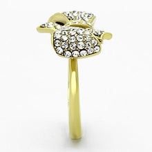 TK1032 - Stainless Steel Ring IP Gold(Ion Plating) Women Top Grade Crystal Clear