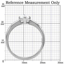 TK103 - Stainless Steel Ring High polished (no plating) Women AAA Grade CZ Clear