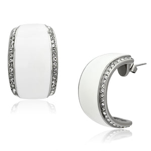 TK1046 - Stainless Steel Earrings High polished (no plating) Women Top Grade Crystal Clear