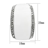 TK1046 - Stainless Steel Earrings High polished (no plating) Women Top Grade Crystal Clear