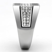 TK1048 - Stainless Steel Ring High polished (no plating) Men Top Grade Crystal Clear