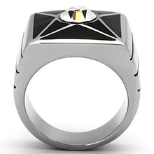 TK1049 - Stainless Steel Ring High polished (no plating) Men Top Grade Crystal Clear