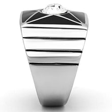 TK1049 - Stainless Steel Ring High polished (no plating) Men Top Grade Crystal Clear