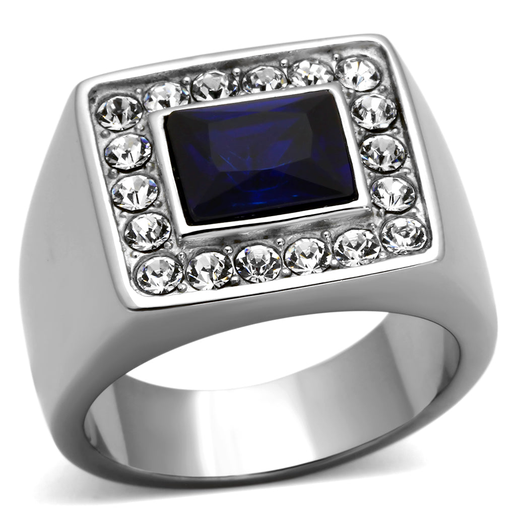 TK1051 - Stainless Steel Ring High polished (no plating) Men Synthetic Montana