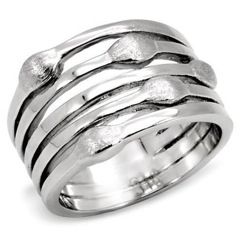 TK106 - Stainless Steel Ring High polished (no plating) Women No Stone No Stone