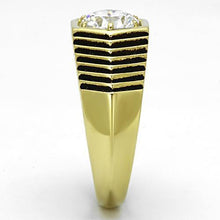 TK1076 - Stainless Steel Ring IP Gold(Ion Plating) Men AAA Grade CZ Clear
