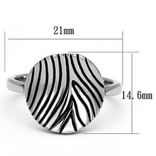 TK1078 - Stainless Steel Ring High polished (no plating) Women Epoxy Jet