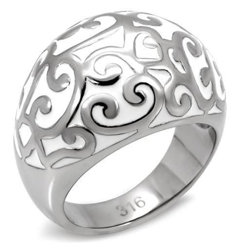 TK107 - Stainless Steel Ring High polished (no plating) Women No Stone No Stone