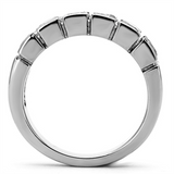 TK1082 - Stainless Steel Ring High polished (no plating) Women AAA Grade CZ Clear