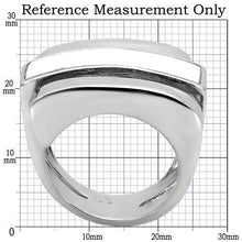 TK108 - Stainless Steel Ring High polished (no plating) Women Semi-Precious White