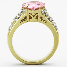 TK1098 - Stainless Steel Ring IP Gold(Ion Plating) Women AAA Grade CZ Rose