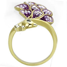 TK1101 - Stainless Steel Ring IP Gold(Ion Plating) Women Top Grade Crystal Multi Color