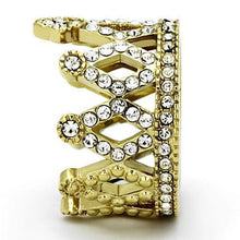TK1109 - Stainless Steel Ring IP Gold(Ion Plating) Women Top Grade Crystal Clear