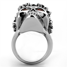 TK1117 - Stainless Steel Ring High polished (no plating) Women Top Grade Crystal Siam