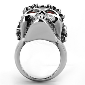 TK1117 - Stainless Steel Ring High polished (no plating) Women Top Grade Crystal Siam