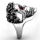 TK1117 - Stainless Steel Ring High polished (no plating) Women Top Grade Crystal Siam
