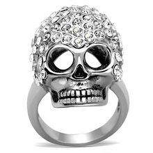 TK1120 - Stainless Steel Ring High polished (no plating) Women Top Grade Crystal Clear