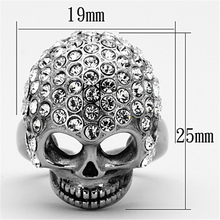 TK1120 - Stainless Steel Ring High polished (no plating) Women Top Grade Crystal Clear